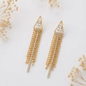 Prism Tassel Earrings - Geometric Crystal Dangle Earrings